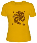 футболка женская с рисунком INDI. Спираль